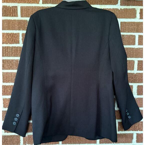 Chico’s Black Lined Blazer with Shoulder Pads Size 1 (Medium) - Picture 2 of 3